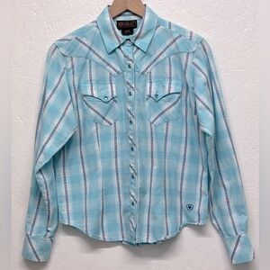 WOMEN’S Ariat Western Fitted Snap Shirt -M